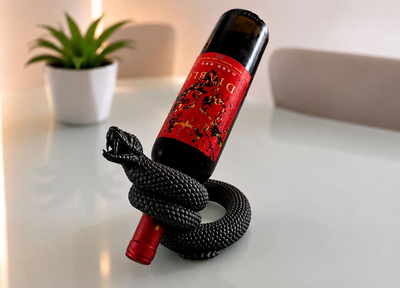 Suporte Para Vinho - Cobra